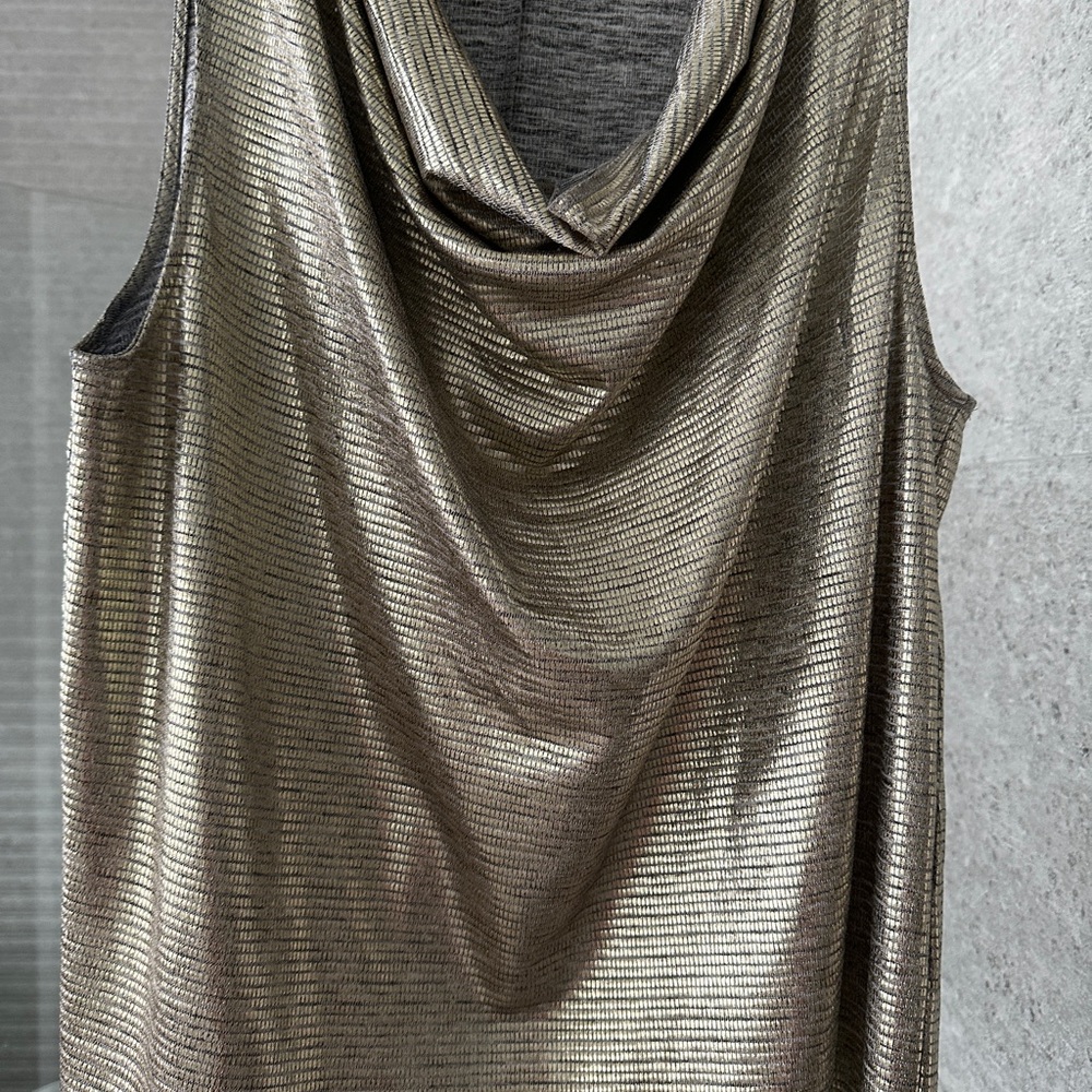 Anthropologie Metallic Gold Camisole